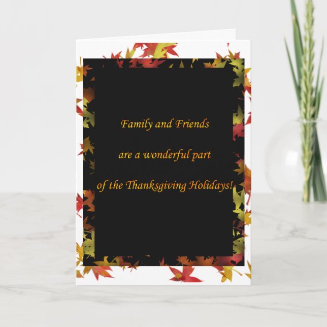 Pour Fêtes Annuelles Cartes famille et amis de Thanksgiving (Devant)