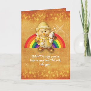 Pour Fêtes Annuelles Cartes Gay - Elf de Noël 01