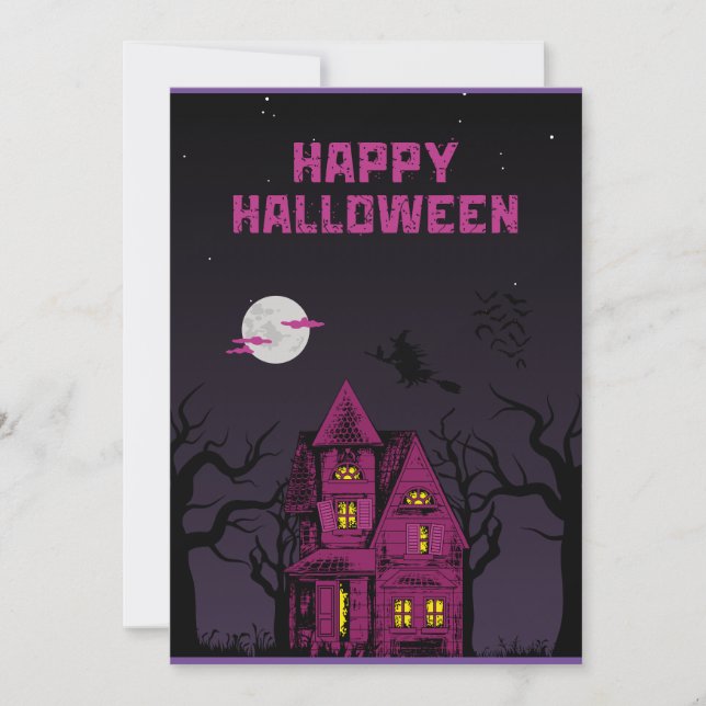 Pour Fêtes Annuelles cartes halloween mignonette araignée tour ou trait (Devant)