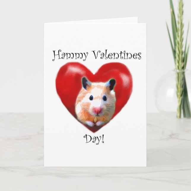 Pour Fêtes Annuelles Cartes Hammy de Saint-Valentin (Devant)