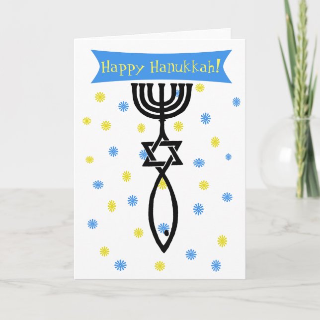 Pour Fêtes Annuelles Cartes Hanoukka heureuses (Devant)
