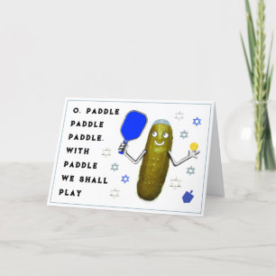 Pour Fêtes Annuelles Cartes Hanoukka Pickleball