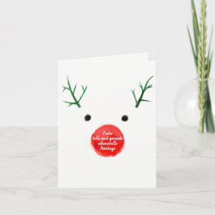 Pour Fêtes Annuelles Cartes minimales de Dognose de Noël