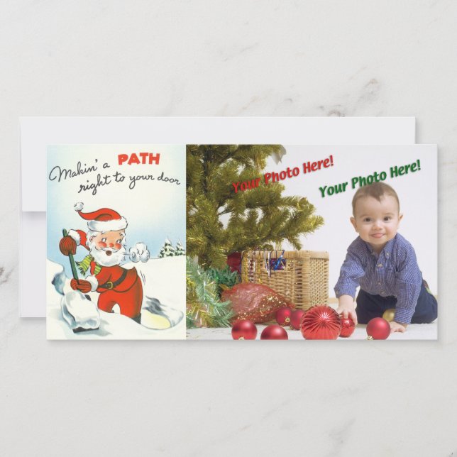 Pour Fêtes Annuelles Cartes photos de Noël (Devant)