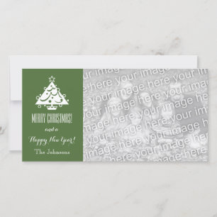 Pour Fêtes Annuelles Cartes photos de Noël avec voeux de Noël personnal