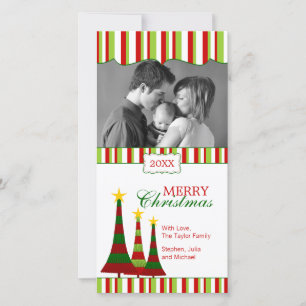 Pour Fêtes Annuelles Cartes photos de Noël colorés