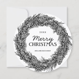 Pour Fêtes Annuelles Cartes photos de Noël en noir et blanc