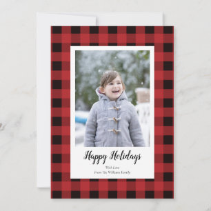 Pour Fêtes Annuelles Cartes photos de Noël en rouge noir