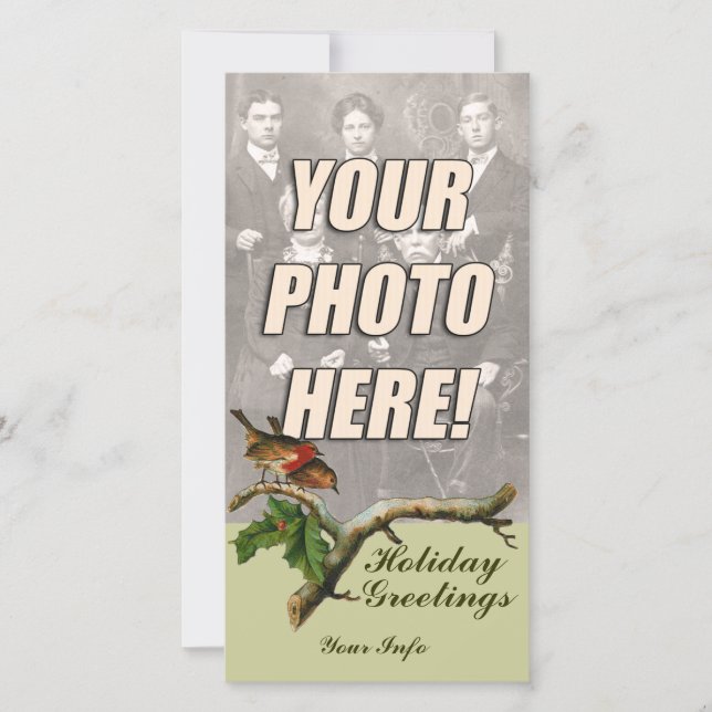 Pour Fêtes Annuelles Cartes photos de Noël victoriennes (Devant)