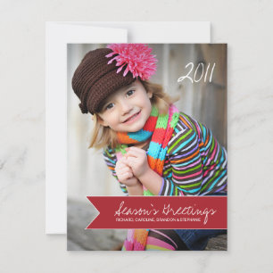 Pour Fêtes Annuelles Cartes photos de vacances Chevron