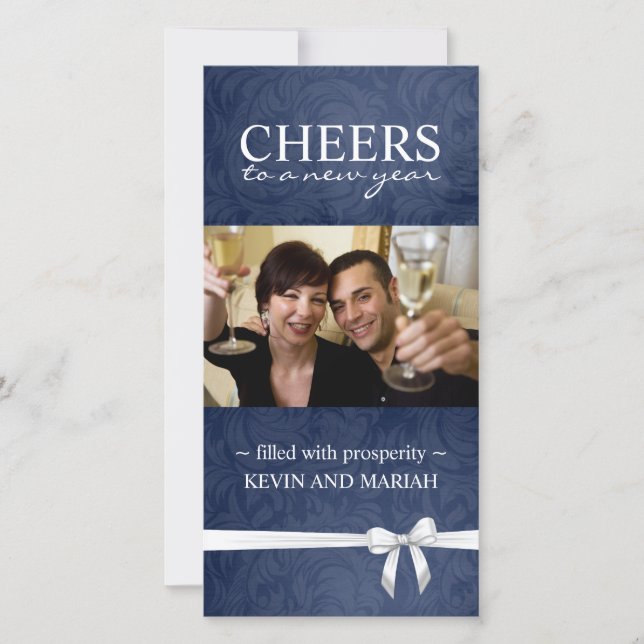 Pour Fêtes Annuelles Cartes photos du Nouvel An (Devant)