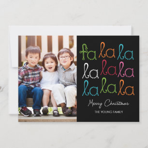 Pour Fêtes Annuelles Cartes photos Fa La La Holiday