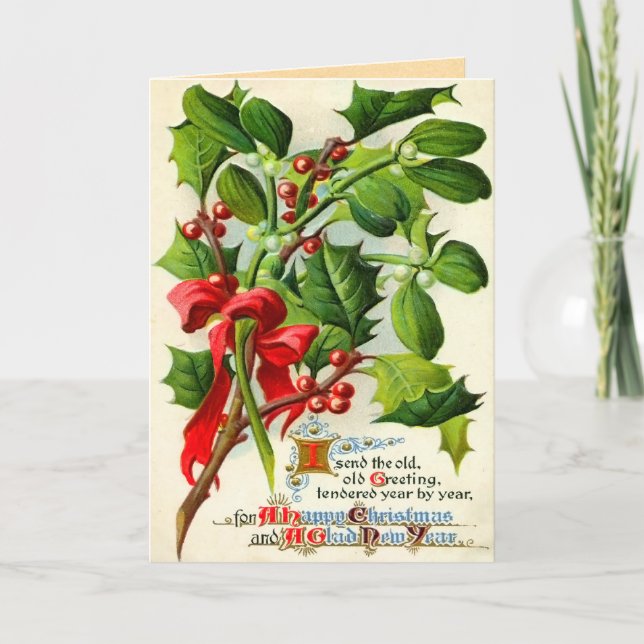 Pour Fêtes Annuelles Cartes Vintage Noël (Devant)
