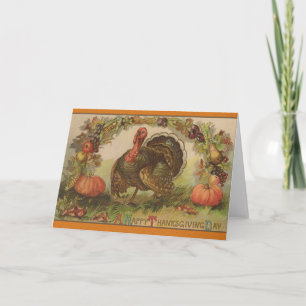 Pour Fêtes Annuelles Cartes vintages d'art de bon thanksgiving