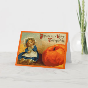 Pour Fêtes Annuelles Cartes vintages de jour de thanksgiving