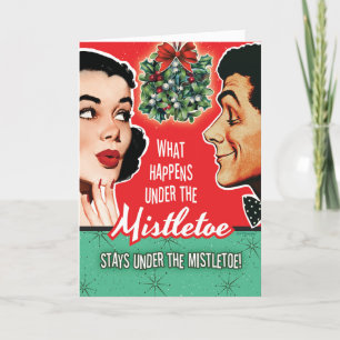 Pour Fêtes Annuelles Ce Qui Se Passe Sous Les Cartes De Noël Mistletoe