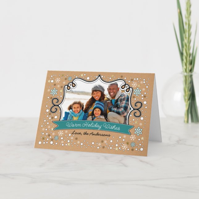 Pour Fêtes Annuelles Chaleureux voeux De Vacances. Cartes photos de Noë (Devant)