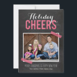 Pour Fêtes Annuelles Chalkboard encourage les Cartes photos de vacances<br><div class="desc">Célébrez la saison avec cette carte de vacances moderne et élégante de Berry Berry Sweet.</div>