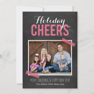 Pour Fêtes Annuelles Chalkboard encourage les Cartes photos de vacances