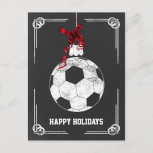 Pour Fêtes Annuelles Chalkboard soccer joueur Cartes de Noël