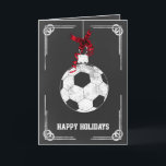 Pour Fêtes Annuelles Chalkboard soccer joueur Cartes de Noël<br><div class="desc">Chalkboard soccer ornament Vacances Cartes de voeux par intérêt. Les cartes de fin de année professionnels sont des cartes de voeux de vacances spécifiques à l'industrie. Ces cartes de fin de année spécifiques à l'occupation ajouteront une touche d'unicité à vos salutations de vacances</div>