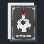 Pour Fêtes Annuelles Chalkboard soccer joueur Cartes de Noël<br><div class="desc">Chalkboard soccer ornament Vacances Cartes de voeux par intérêt. Les cartes de fin de année professionnels sont des cartes de voeux de vacances spécifiques à l'industrie. Ces cartes de fin de année spécifiques à l'occupation ajouteront une touche d'unicité à vos salutations de vacances</div>