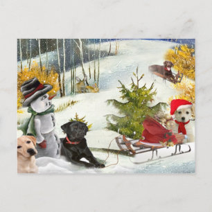 Pour Fêtes Annuelles Chocolat Lab aime les cartes de Noël