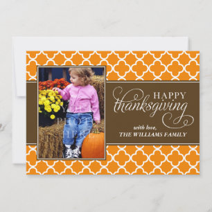 Pour Fêtes Annuelles Chute Quatrefoil Cartes Motifs Thanksgiving