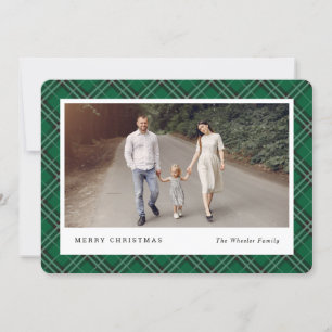 Pour Fêtes Annuelles Classic Plaid COULEUR ÉDITABLE Cartes photos de va