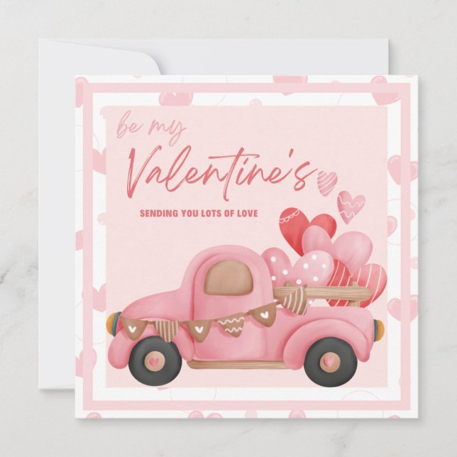 Pour Fêtes Annuelles Coeur de voiture rose 14 février. Cartes Saint Val (Devant)