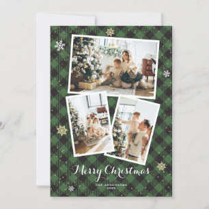 Pour Fêtes Annuelles Collage photo vert Joyeux Noël Cartes