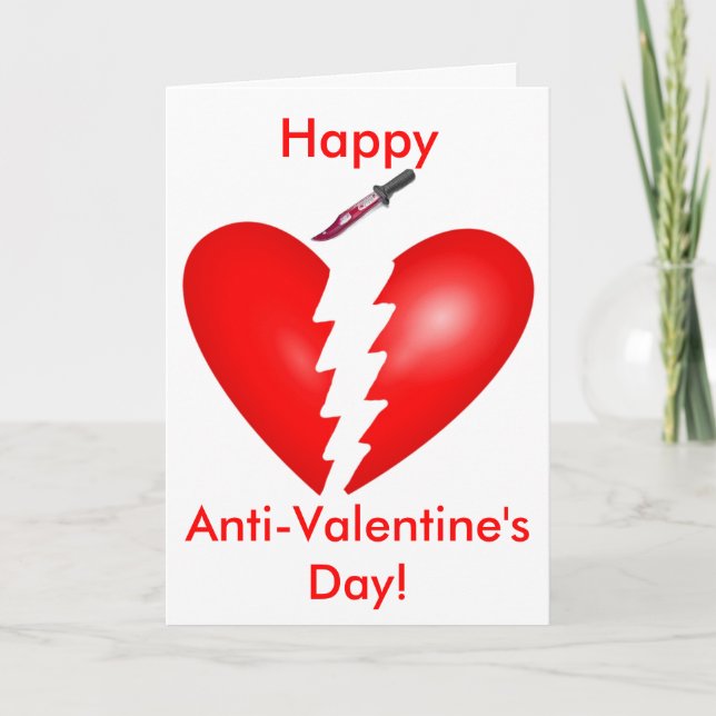 Pour Fêtes Annuelles Coupe cardiaque en deux cartes (Devant)