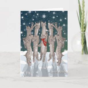 Pour Fêtes Annuelles Dix cartes de vacances Lynx à sauter