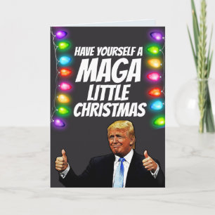 Pour Fêtes Annuelles DONALD TRUMP MAGA PETITES cartes de Noël