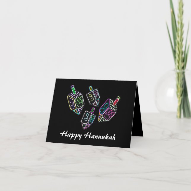 Pour Fêtes Annuelles Dreidel, Dreidel, cartes de Dreidel (Devant)