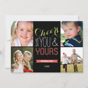 Pour Fêtes Annuelles Drôle Cheers Cartes photos de vacances
