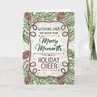 Pour Fêtes Annuelles Équipe de premier ordre Cartes de Noël Cônes de pi