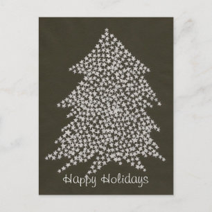 Pour Fêtes Annuelles Étoiles blanches Lumières Arbre de Noël Cartes pos