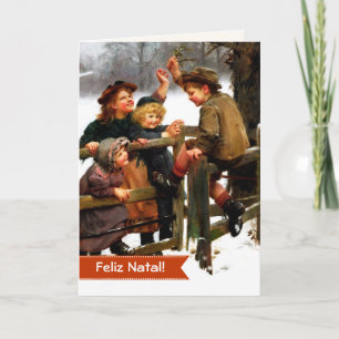 Pour Fêtes Annuelles Feliz Natal. Cartes de Noël en portugais