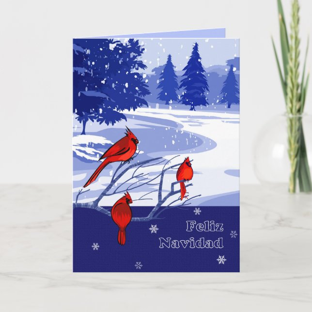 Pour Fêtes Annuelles Feliz Navidad. Cartes de Noël en espagnol (Devant)