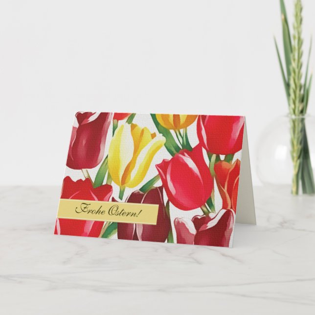 Pour Fêtes Annuelles Frohe Ostern. Cartes de Pâques en allemand (Devant)