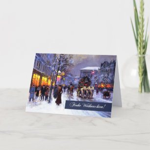 Pour Fêtes Annuelles Frohe Weihnachten. Cartes de Noël en allemand
