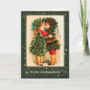 Pour Fêtes Annuelles Frohe Weihnachten. Cartes de Noël en allemand