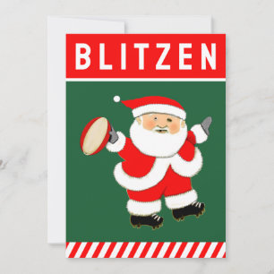 Pour Fêtes Annuelles Funky Rugby Sports Cartes de Noël