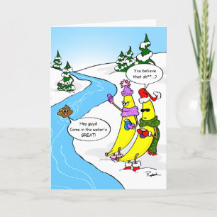 Pour Fêtes Annuelles Funny Banana Christmas Card   Cartes de fin de ann