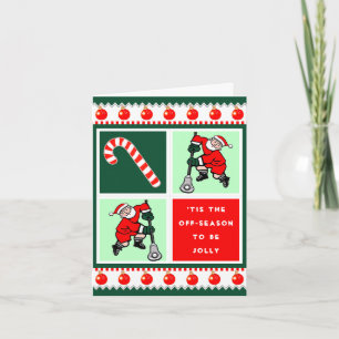 Pour Fêtes Annuelles Funny Lacrosse Cartes de Noël