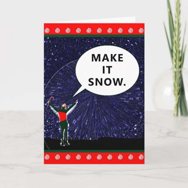 Pour Fêtes Annuelles Funny Sci-fi Cartes de fin de année de Noël (Devant)