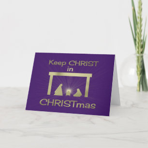 Pour Fêtes Annuelles Garder Christ en Noël Salutation et cartes de note