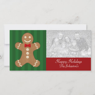 Pour Fêtes Annuelles Gingerbread Homme Cookie Cartes photos
