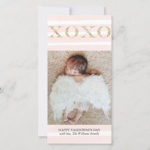 Pour Fêtes Annuelles Gold XOXO Valentine's Day Cartes photos